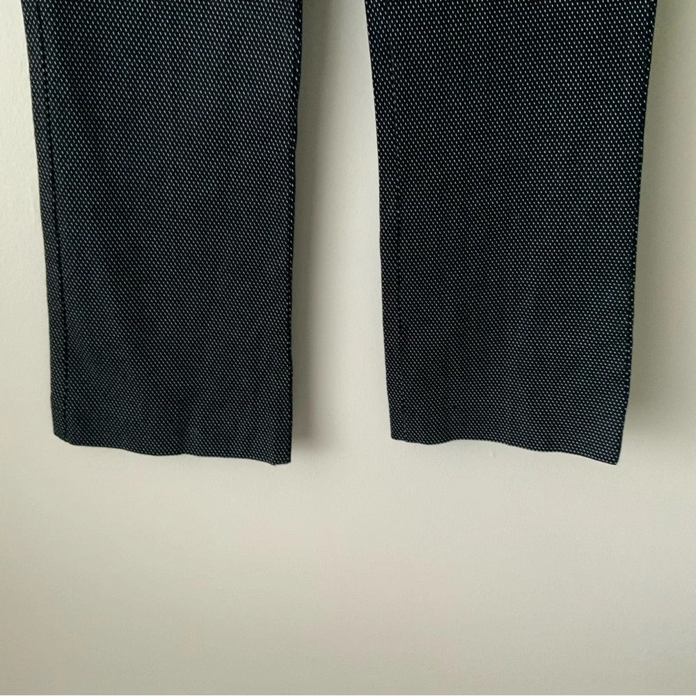OLD NAVY Pixie Pants Mid-Rise Cropped Flare Black White Polka Dot Size 6